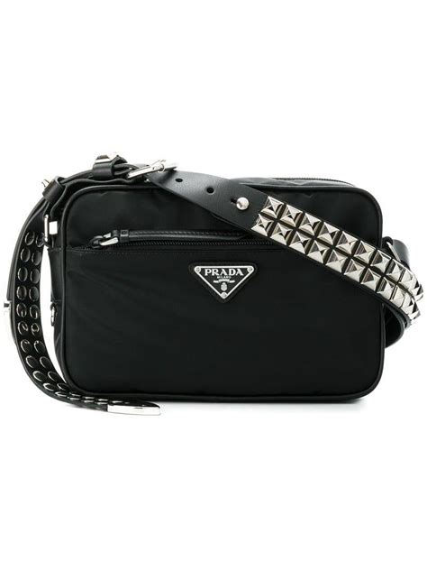 prada with straps - Prada black shoulder bag.